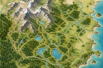 design hiking maps, trail maps, park map, park layout and outdoor navigation map