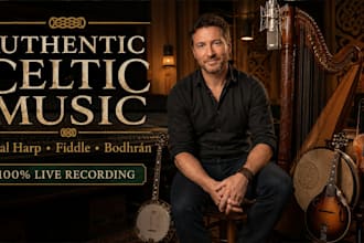 record celtic bodhran, fiddle, banjo, mandolin and harp for you