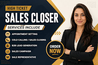 commission based sales closer sales representative b2b sales lead generation