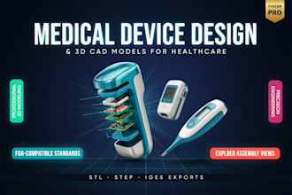 design medical devices and 3d cad models for healthcare products