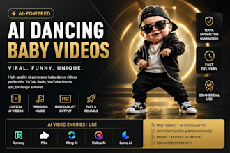 make funny ai animated baby dance reels