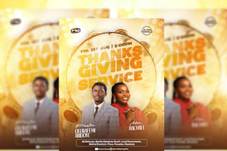 design a modern church flyer, event flyer, or sermon series graphics