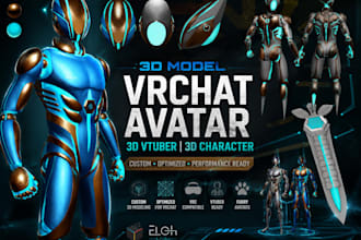 3d model vrchat avatar 3d vtuber modelling 3d character furry avatar vrc avatar