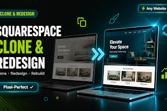 clone redesign and rebuild your squarespace website development