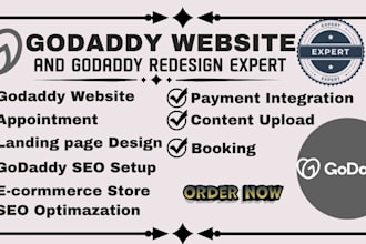 design godaddy website, redesign godaddy website transfer domain, secure hosting