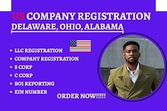do US llc registration, llc formation, company registration, s corp, c corp, ein