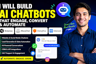 do ai chatbots with botpress, manychat, dialogflow, intercom
