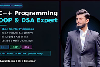 solve your cpp programming problems, oop projects and algorithms