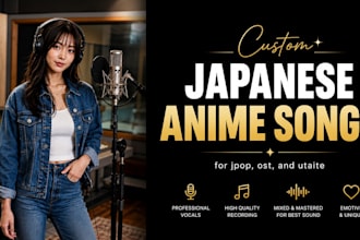 write and sing japanese anime songs for jpop, ost, and utaite