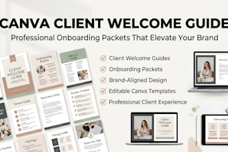 design a canva client welcome guide and onboarding packet