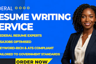 write a professional federal resume and government job application