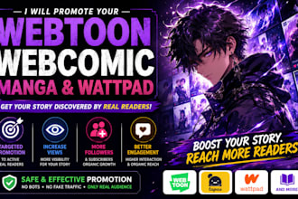 do webcomic promotion, webtoon tapas, wattpad, manga, comic promotion
