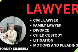 be your lawyer in civil, family and divorce cases