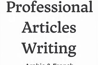 write SEO blog articles in arabic and french for your website