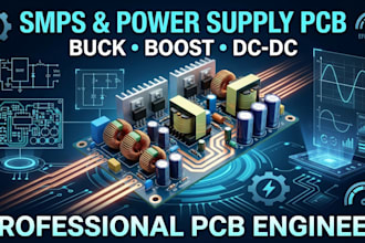 design smps, power supply, buck boost and dc converter pcb