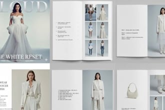 design premium apparel catalog, fashion lookbook, line sheet flyer for brands
