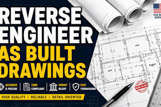 design reverse engineer as built drawings for permit approval resubmission