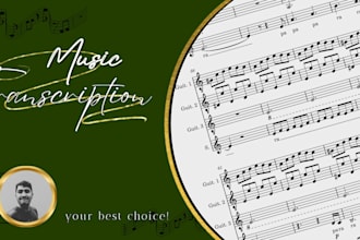 transcribe music and create professional sheet music