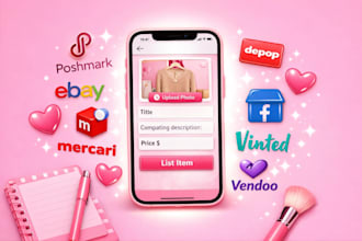 create SEO product listings ebay, poshmark, depop, mercari
