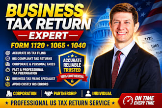 prepare business tax return form 1120 1065 and 1040