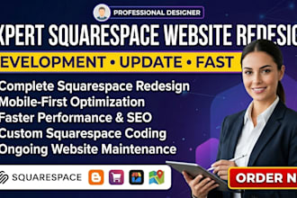 design squarespace website redesign website update squarespace development