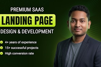 develop premium saas landing page for