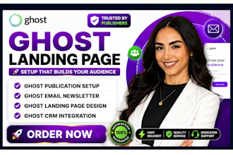 setup ghost newsletter ghost landing page seo paid membership ghost crm