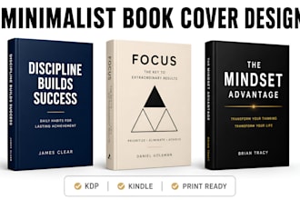 design a minimalist book cover for KDP self help authors