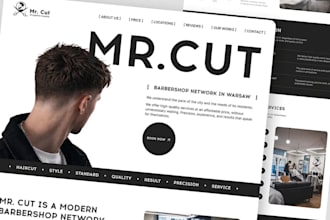 build modern barbershop website spa website salon website beauty salon website