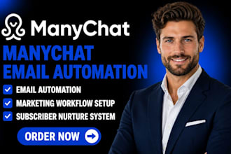 set up manychat email automation and marketing workflows