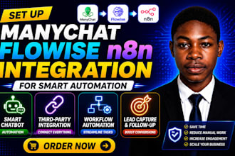 set up manychat flowise n8n integration for smart automation