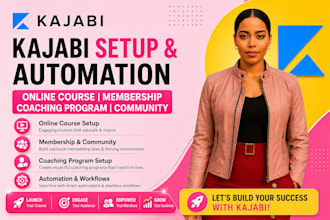 kajabi online course membership coaching program, community setup automation