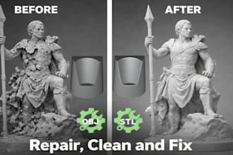 fix stl file repair mesh modify, scan, edit and cleanup 3d model for 3d printing