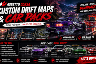 create custom assetto corsa drift maps and car packs