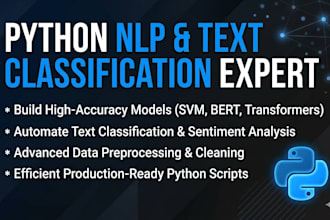 build custom text classification and nlp models using python