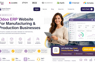 odoo erp manufacturing production business small factory furniture car website