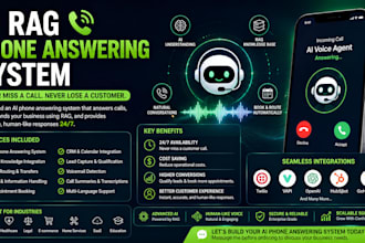 build ai rag phone answering system, accent changer automation, sdr voice agent