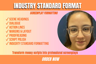 format your screenplay script to industry standards