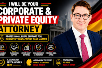 be your corporate and private equity attorney for business transactions