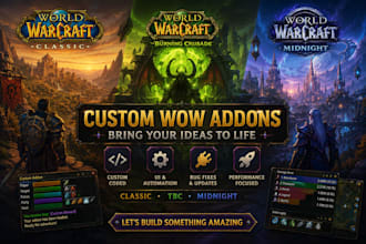 create a custom world of warcraft addon for you