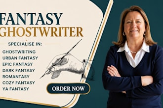 be your ghostwriter for romantasy epic urban dark cozy ya fantasy novel