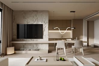realism interior visualize, 3d furniture layout,apartment living space, bathroom