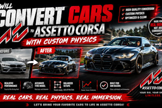 convert cars to assetto corsa with custom physics