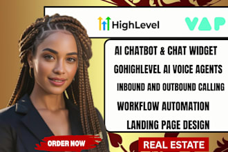 build gohighlevel ai appointment booking bot and vapi voiceagent for real estate
