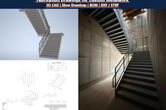 create shop drawings and fabrication drawings for custom metalwork