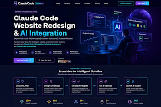 fix claude code website redesign ai integration expert full stack ai website