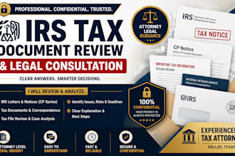 review irs tax documents, notices, letters provide expert consultation