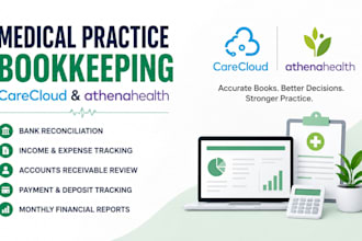 do medical practice bookkeeping using carecloud and athenahealth