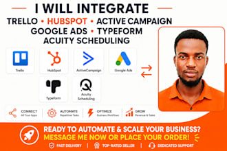 integrate trello hubspot activecampaign google ads typeform acuity scheduling