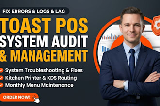audit toast pos system, fix errors, and provide monthly management